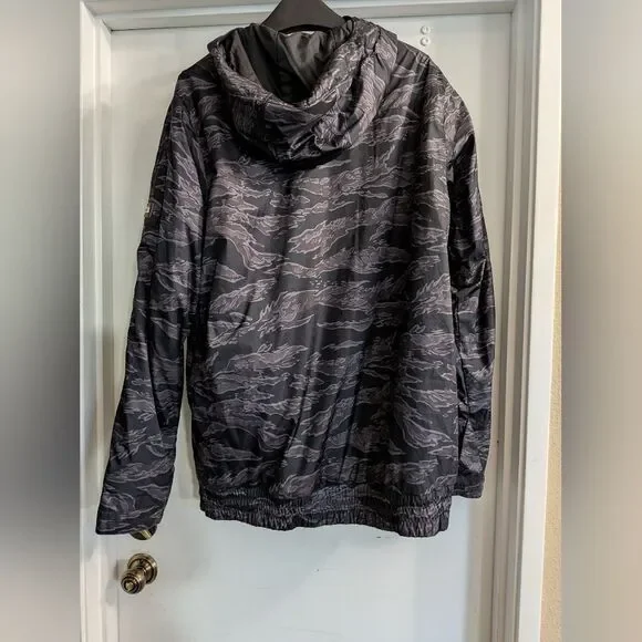 Burton Men's Camouflage Tiger Stripe Hooded Snowboarding Full Zip Jacket Medium - Picture 6 of 6